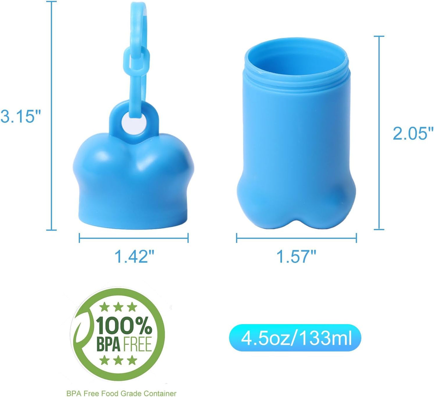 Portable Dog Treat Pouch for Pet Training, Mini Treat Holder Small Dog Treat Bag and Training Container -1 Piece(Dark Green)